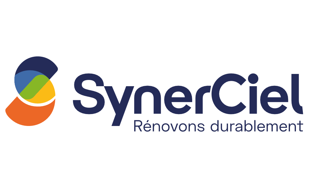 Logo de SynerCiel avec le slogan "Rénovons durablement" - VERTIKAL.