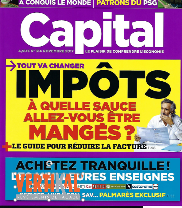 VERTIKAL® a été élu Meilleure Enseigne Qualité de Service 2018 par le magazine CAPITAL